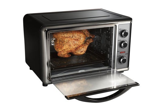 Hamilton Beach countertop oven with convection and rotisserie.